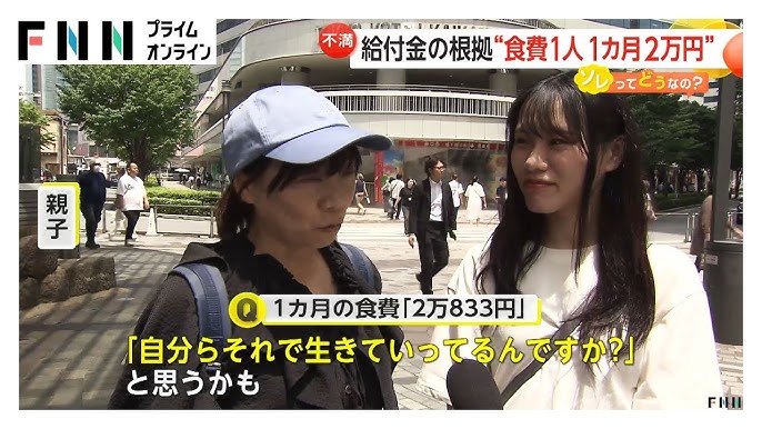 【なぜ】全国民に2万円給付の公約に不満の声、根拠が食費1人1カ月2万円・・・親子:「1カ月の食費2万833円少なくない!?　計算した人に逆に聞きたい、なに食べているんですか?」